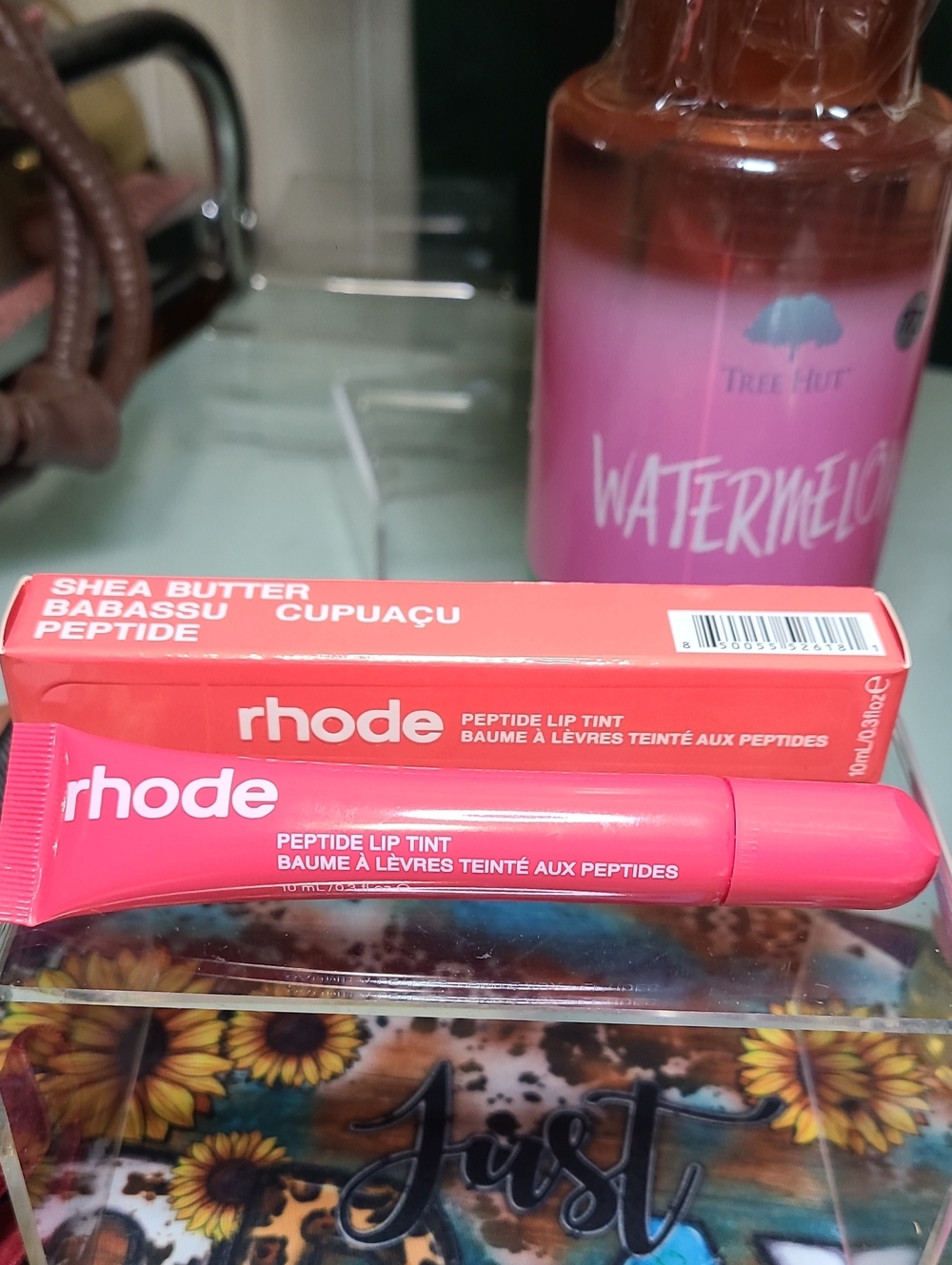 RHODE Peptide Lip Tint — Bright Coral Pink Guava Spritz